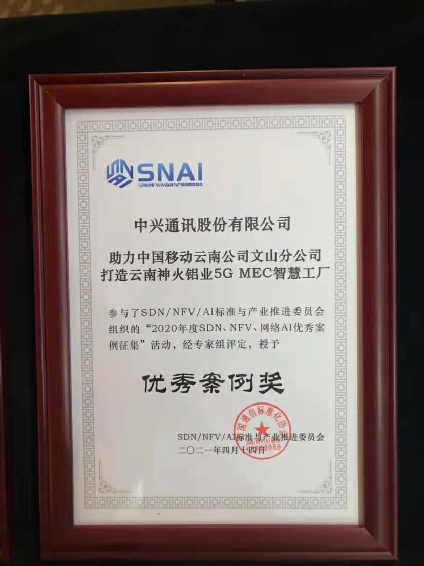 中興通訊榮獲2020年度SDN、NFV、網絡AI優秀案例獎，引領技術創新